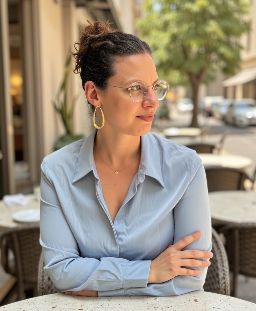 Kari Wain en café Palermo
